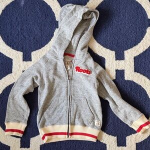Roots Kids Heather Gray Zip-Up Hoodie